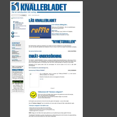 Knalle-Bladet startsida 2010