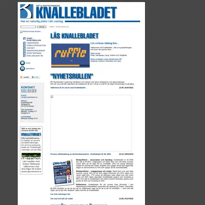 Knalle-Bladet startsida 2011