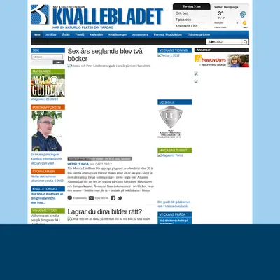 Knalle-Bladet startsida 2012