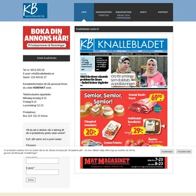 Knalle-Bladet startsida 2023