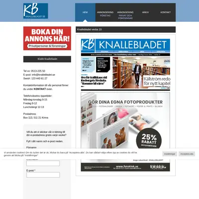 Knalle-Bladet startsida 2024