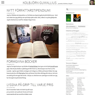 Kolbjorn.se startsida 2016