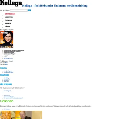 kollega.se startsida 2008