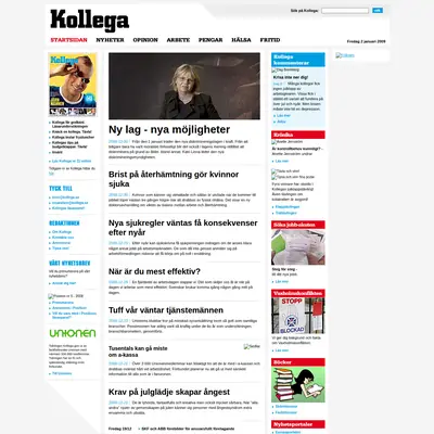 kollega.se startsida 2009