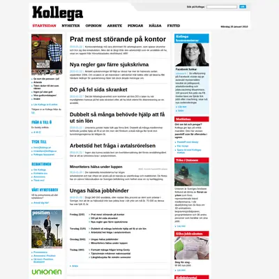 kollega.se startsida 2010