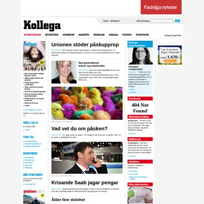 kollega.se startsida 2011
