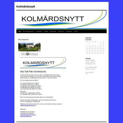 Kolmårdsnytt startsida 2013
