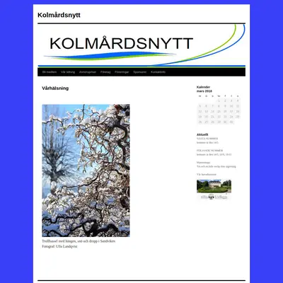 Kolmårdsnytt startsida 2018