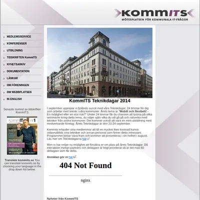 Komm ITS startsida 2014