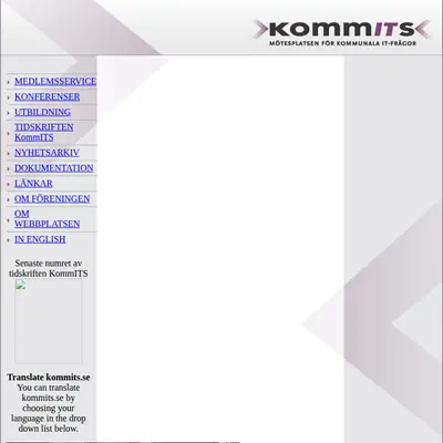 Komm ITS startsida 2018