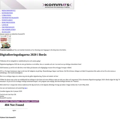 Komm ITS startsida 2020