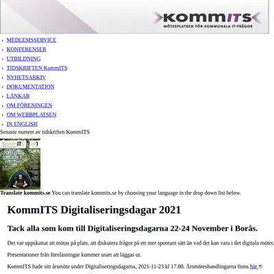 Komm ITS startsida 2022