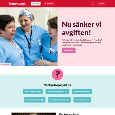 kommunal.se startsida 2023