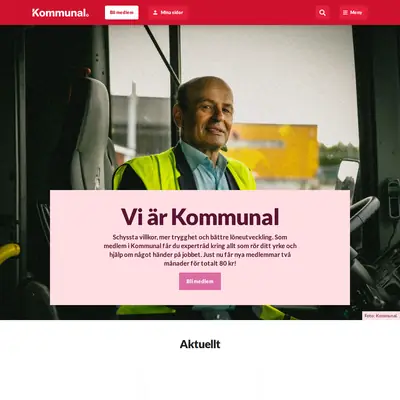 kommunal.se startsida 2025