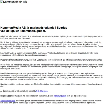 KOMMUNMEDIA startsida 2001