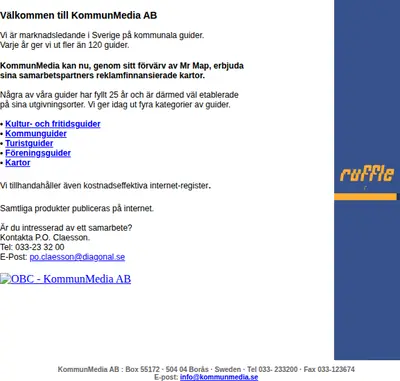 KOMMUNMEDIA startsida 2007
