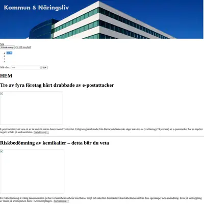 AFFÄRSTIDNINGEN KOMMUN & NÄRINGSLIV startsida 2021