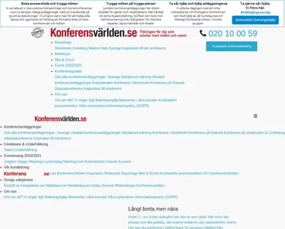 KonferensVärlden/Event & Expo startsida 2020