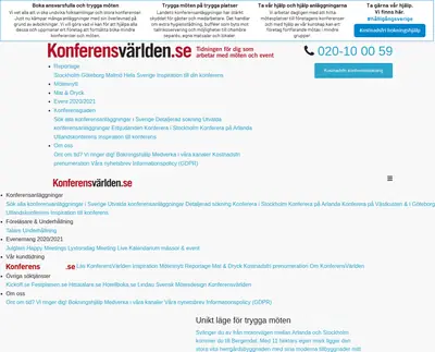 KonferensVärlden/Event & Expo startsida 2021