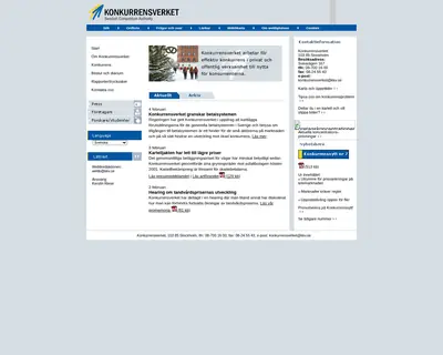 Konkurrensnytt startsida 2005