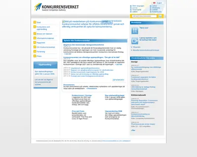 Konkurrensnytt startsida 2008