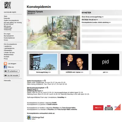 Konstepidemin startsida 2013