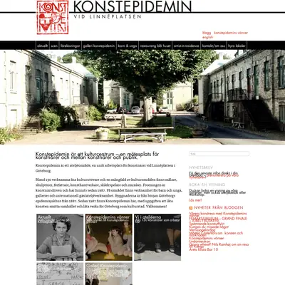 Konstepidemin startsida 2015