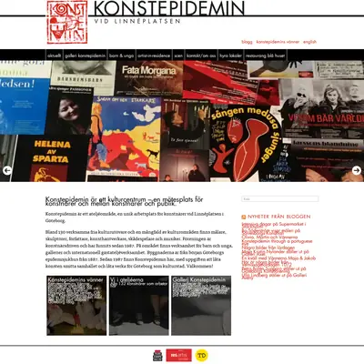 Konstepidemin startsida 2018