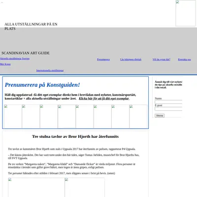 Konstguiden startsida 2021