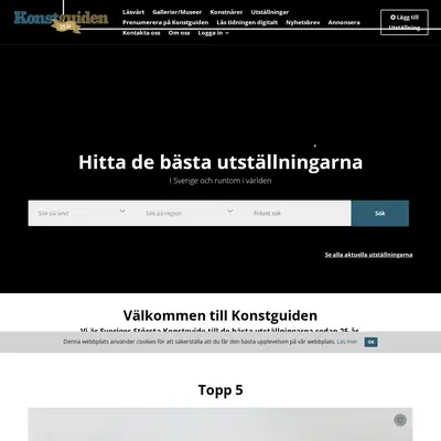 Konstguiden startsida 2025