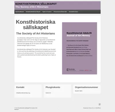 Konsthistorisk Tidskrift startsida 2014