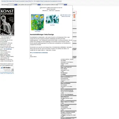 https://www.konstkalendern.se startsida 2010