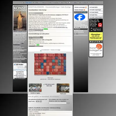 https://www.konstkalendern.se startsida 2012