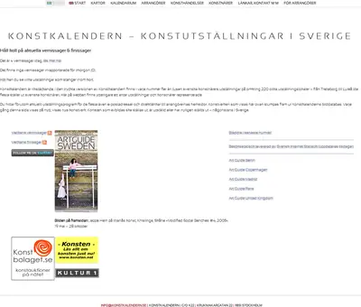 https://www.konstkalendern.se startsida 2013