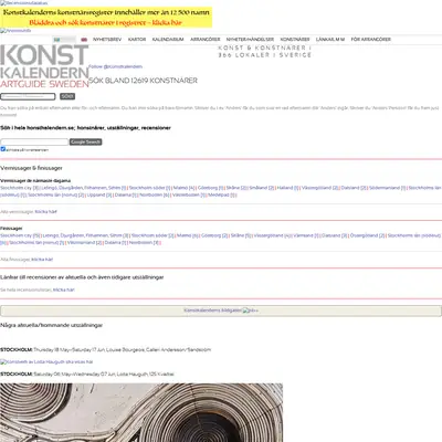 https://www.konstkalendern.se startsida 2017