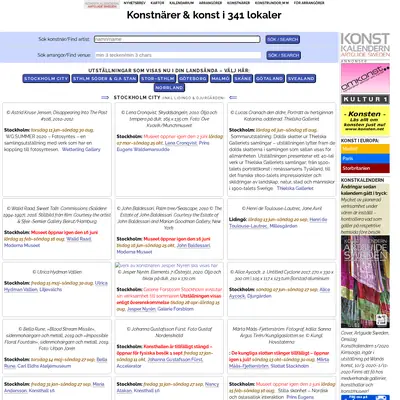 https://www.konstkalendern.se startsida 2020