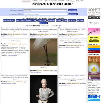https://www.konstkalendern.se startsida 2021