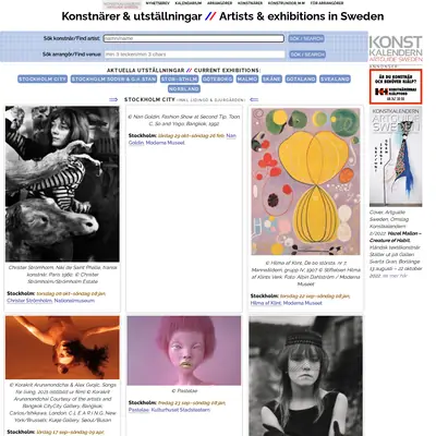 https://www.konstkalendern.se startsida 2023
