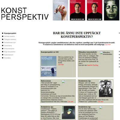 Konstperspektiv startsida 2003