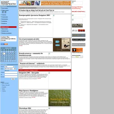 Konstperspektiv startsida 2005