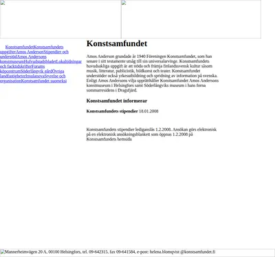 Amos startsida 2008