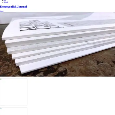 KoreografiskJournal startsida 2021