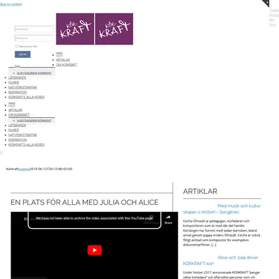 www.korkraft.se startsida 2019