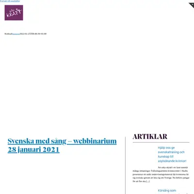 www.korkraft.se startsida 2023