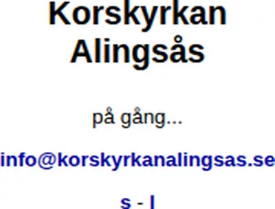 Korskyrkan Alingsås startsida 2005