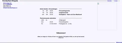 Korskyrkan Alingsås startsida 2006