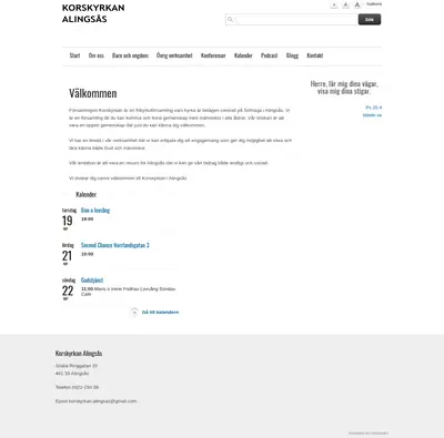 Korskyrkan Alingsås startsida 2018