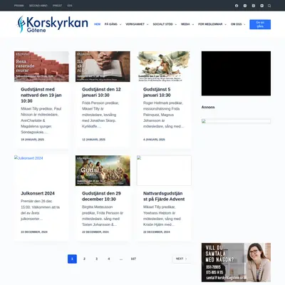 TV Korskyrkan Götene startsida 2025