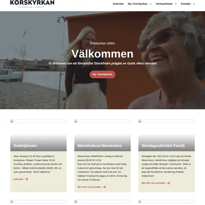 Gudstjänst i Korskyrkan Stockholm startsida 2024