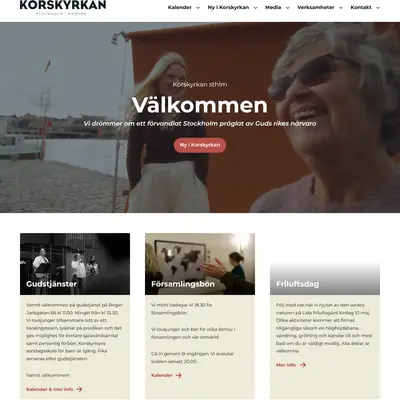 Gudstjänst i Korskyrkan Stockholm startsida 2025